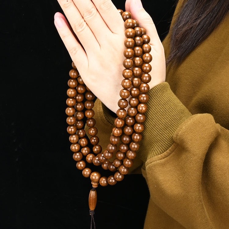 「精品」正宗五台山六道木0.8左右多圈脖挂手链精工老料满花纹