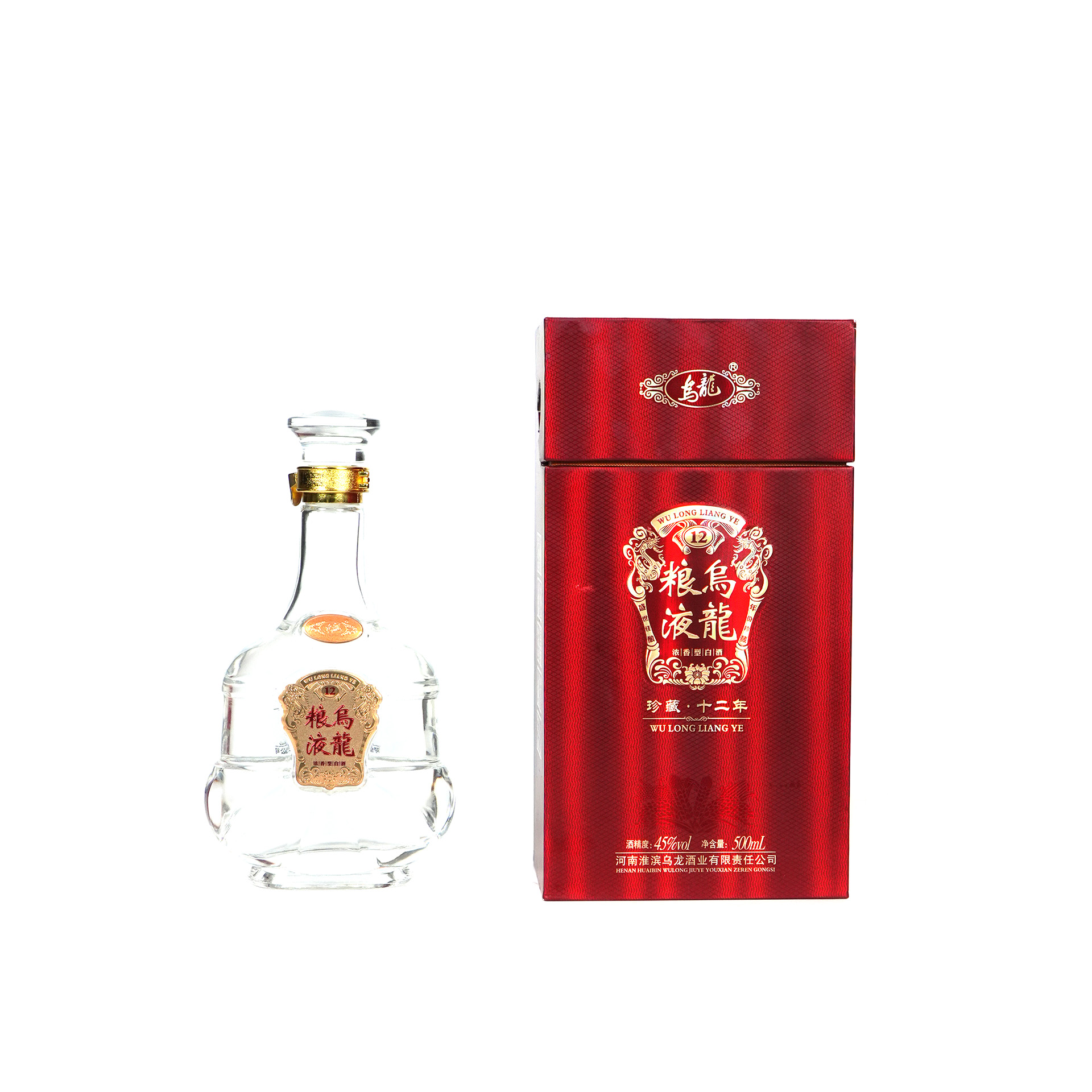 乌龙粮液十二年珍藏纯粮酿造送礼自饮浓香型白酒45度500ml