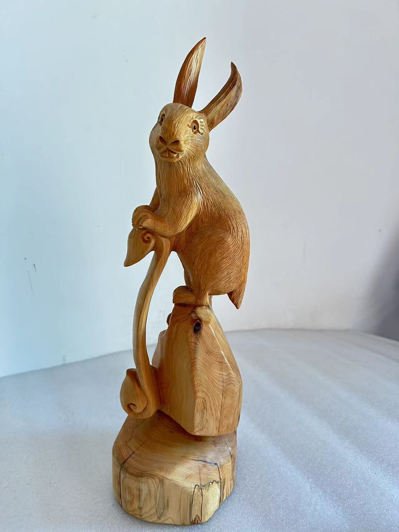 事事如意，纯手动雕刻摆件动物