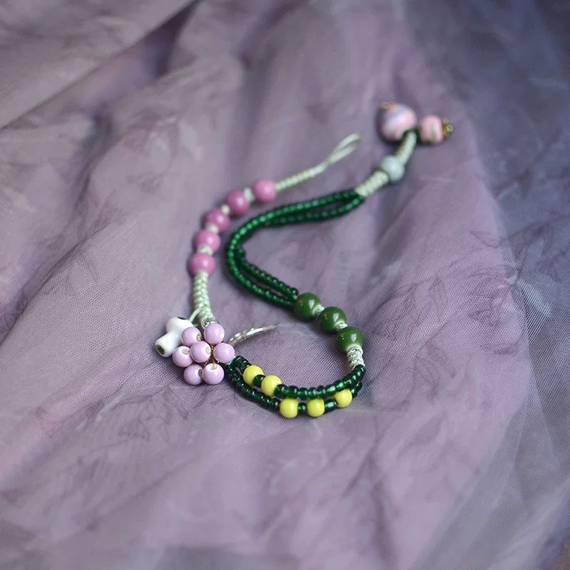 非金属陶瓷手链 【德州礼物x荣宝生活】原创紫荷森系陶瓷手链