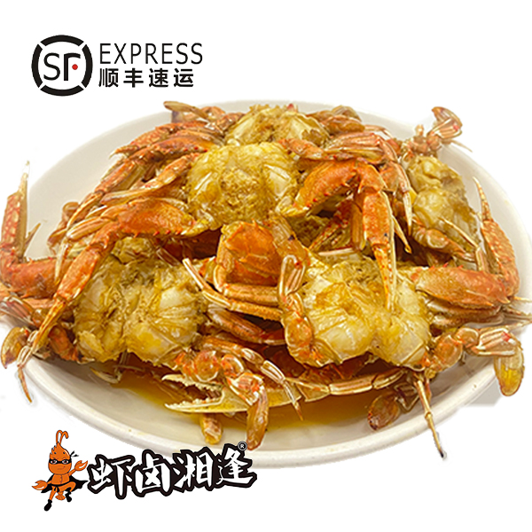 虾卤湘逢辣卤扁蟹150g*3盒鲜香螃蟹零食氮气锁鲜顺丰开盒即食海鲜