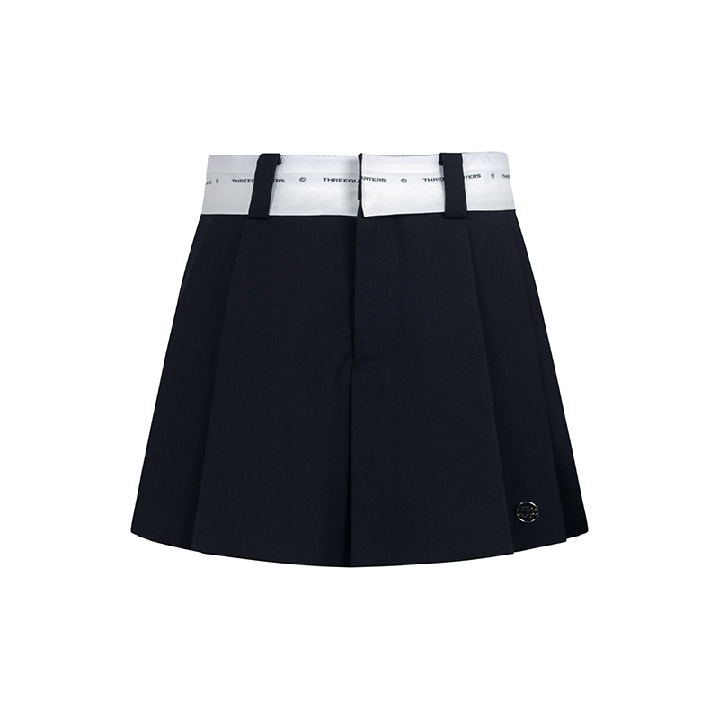 Three Quarters【品牌专属】短款裙裤休闲休闲条纹百搭9001