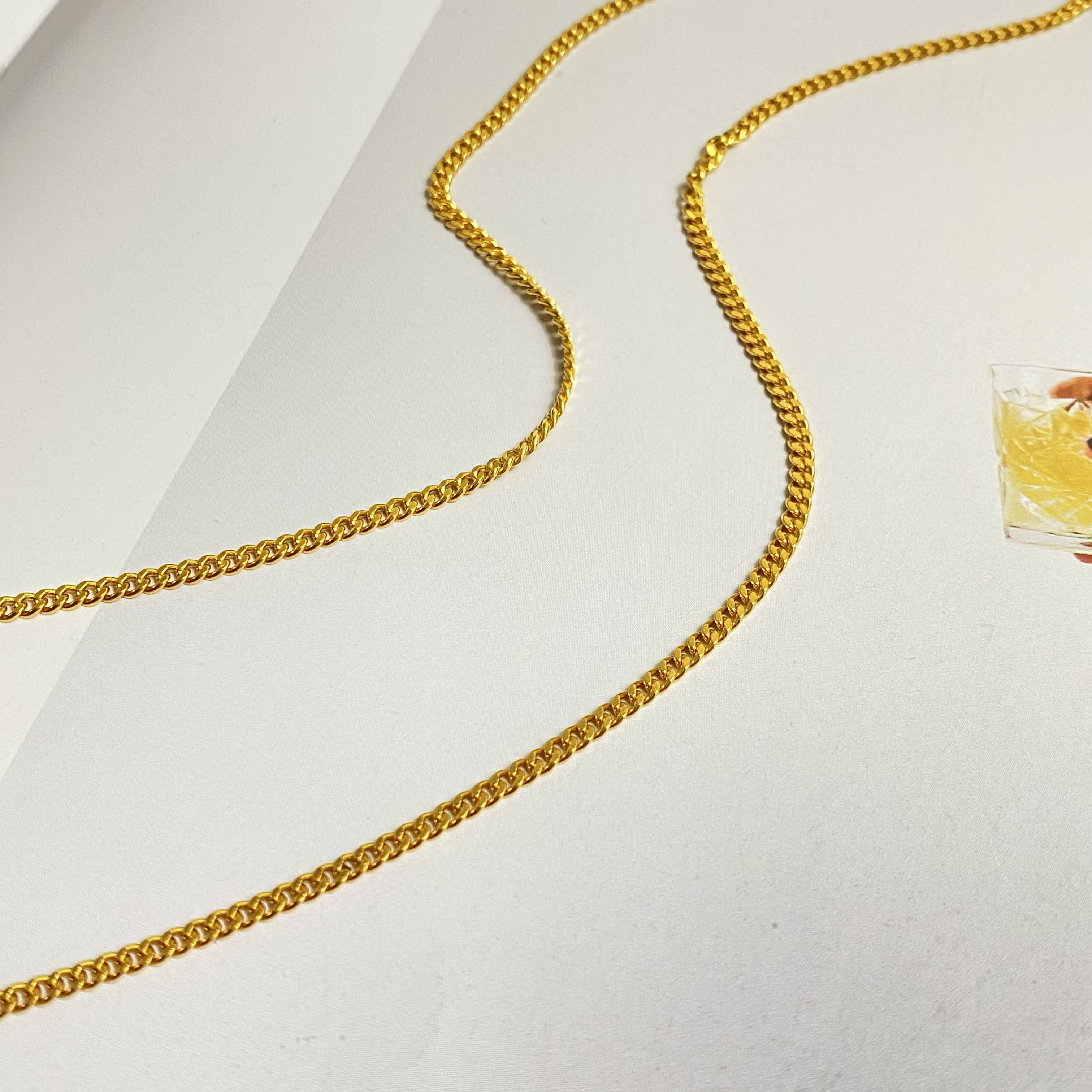 足金999黄金5G工艺时尚古巴项链