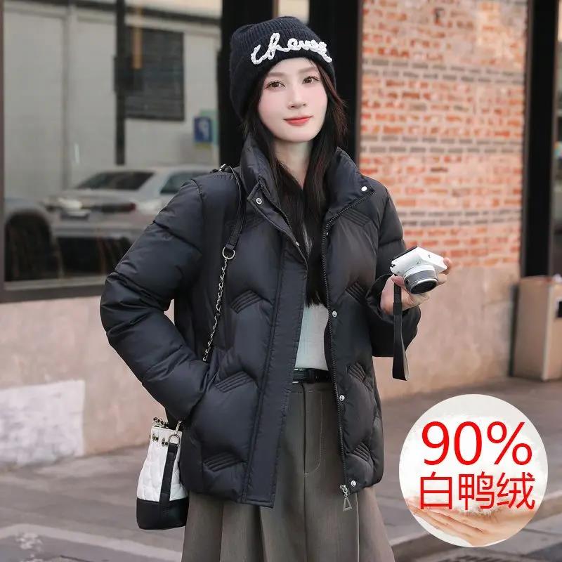 雪中飞衣羽绒服女2023年新款冬季时尚韩版加厚短款时尚小个子外套