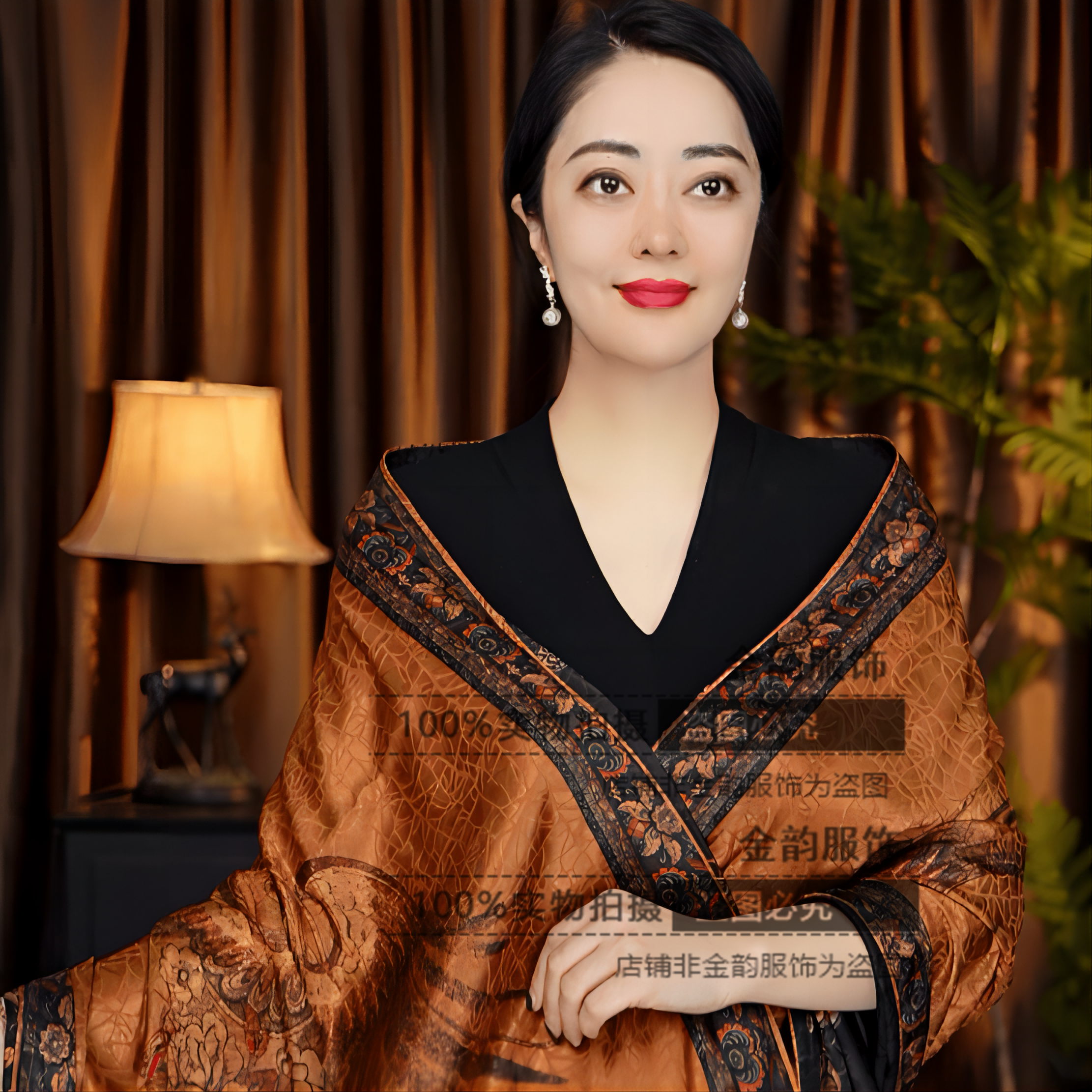 【黑金凤凰】香云龟裂纹180*70长巾女士围巾披肩夏季春秋百搭