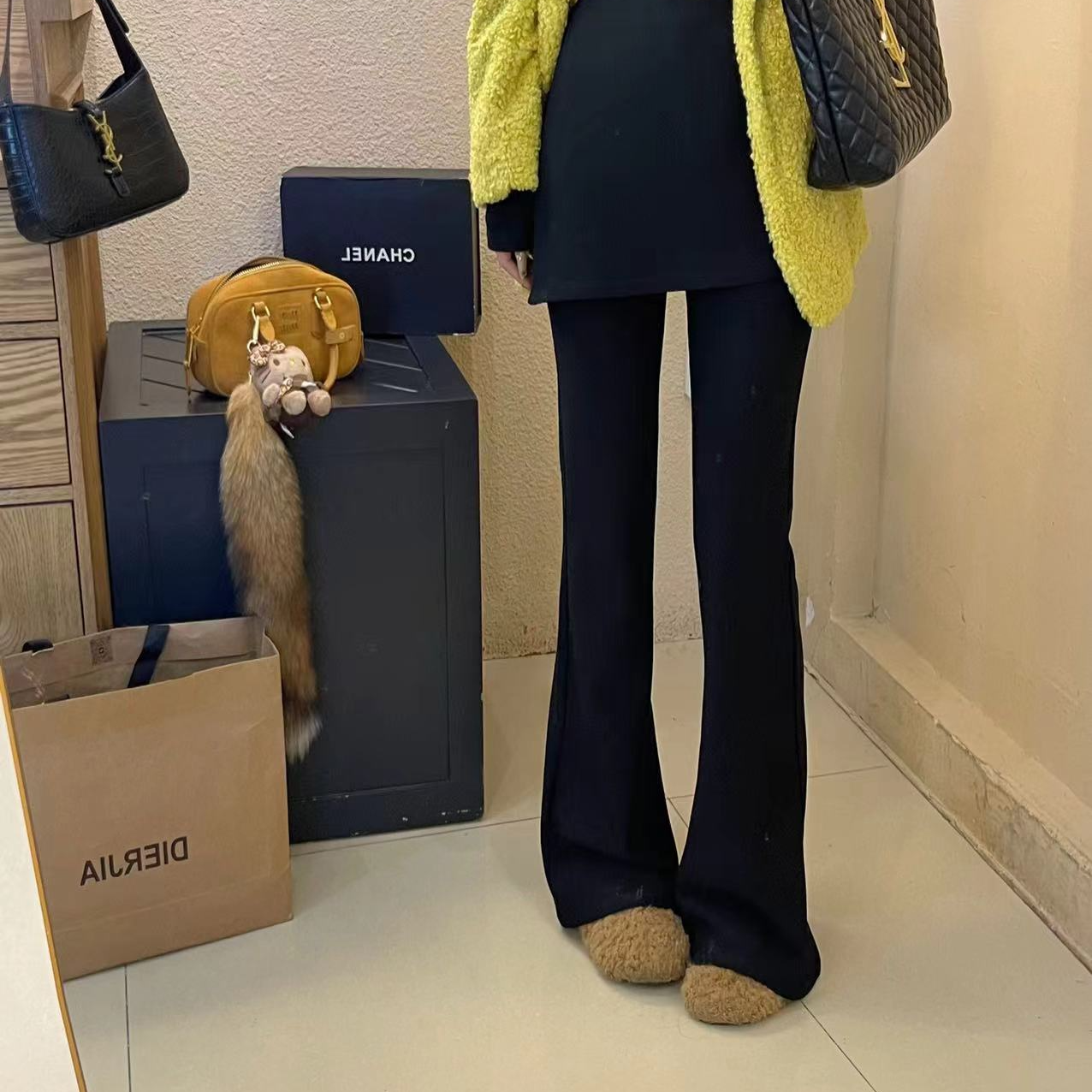 韩国东大门秋季新款假两件裤裙设计感小众洋气显瘦遮肉轻奢气质