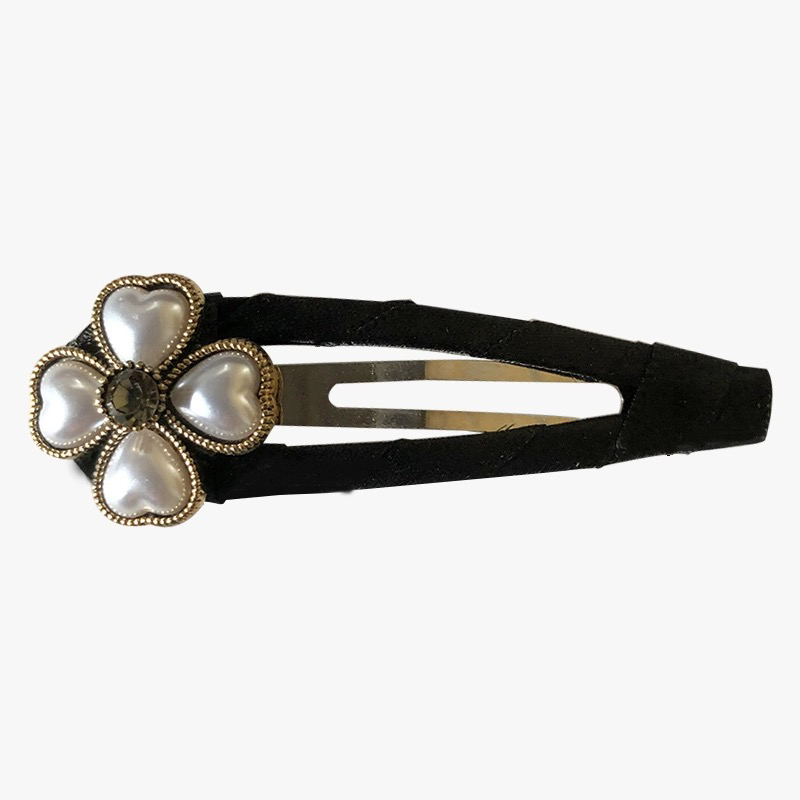 直播链接发夹饰品发饰紫色鸭嘴夹边夹仙女纯手工顶夹可爱甜美时尚