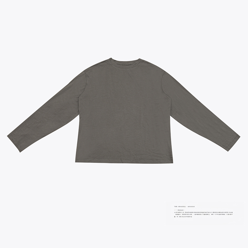 RRD 45 深灰色简约INS休闲风百搭棉质圆领套头t恤