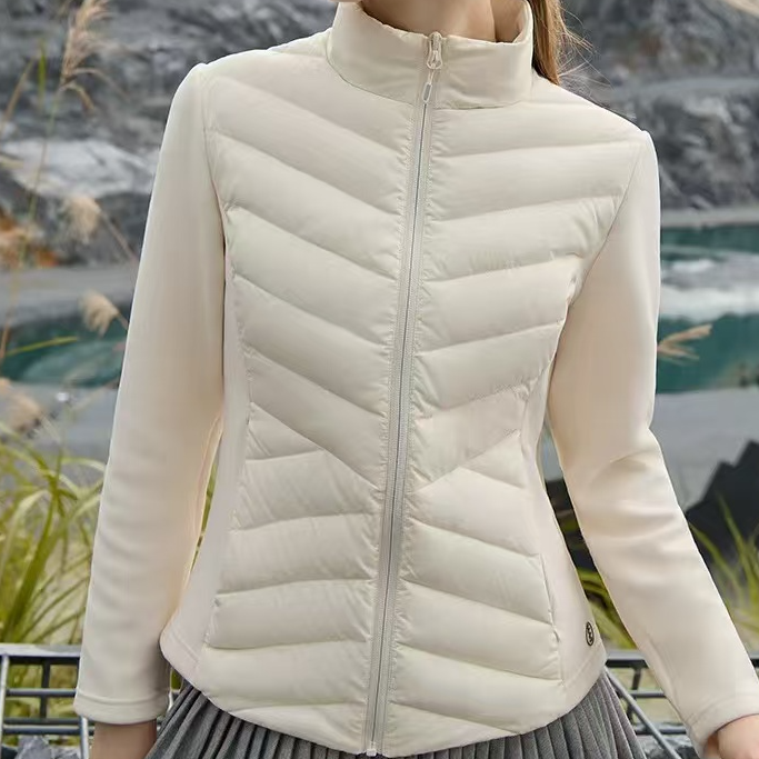 小蛮腰羽绒服女收腰显瘦立领拼接短款修身内胆轻薄内搭校服神器