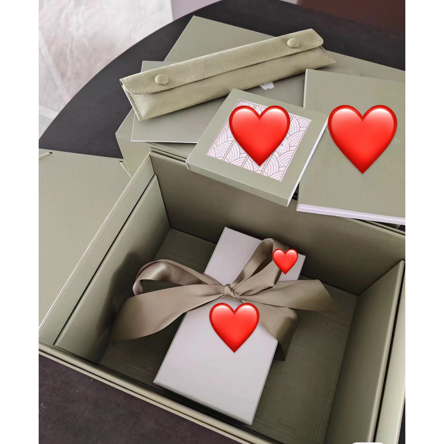 【专】四叶六花项链盒 饰品盒轻奢百搭带项链