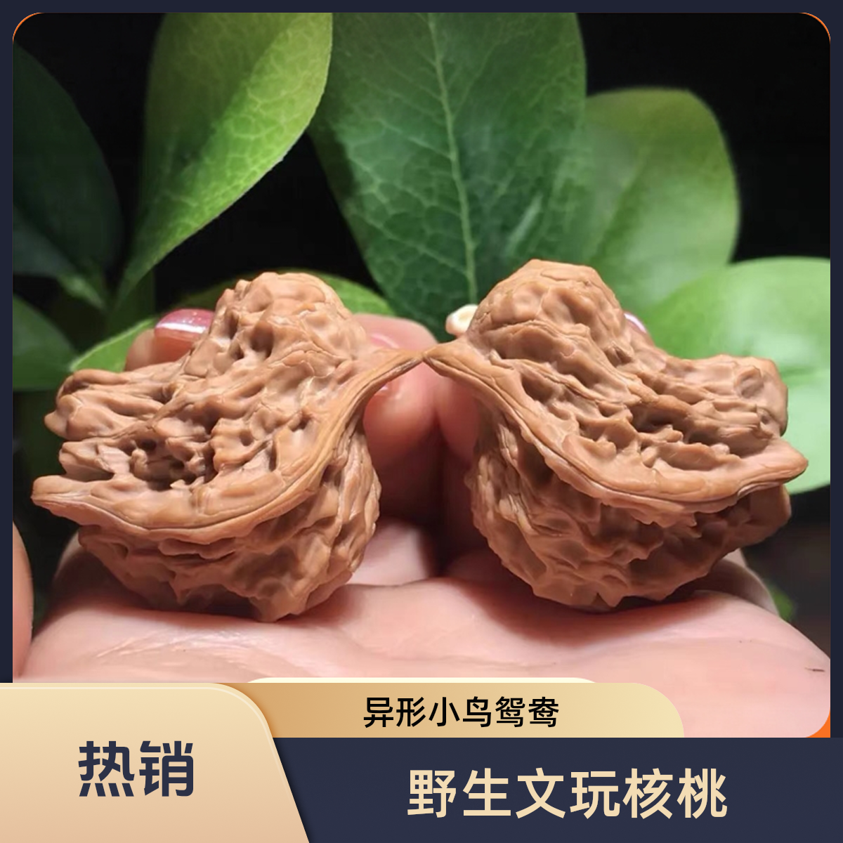 精品野生文玩核桃异形小鸟鸳鸯狮子头虎头公子帽大尺寸精配对 