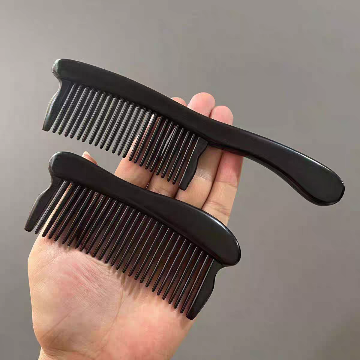 【微瑕插齿梳】天然紫光檀木梳 黑檀木梳子 家用长发便携按摩卷发