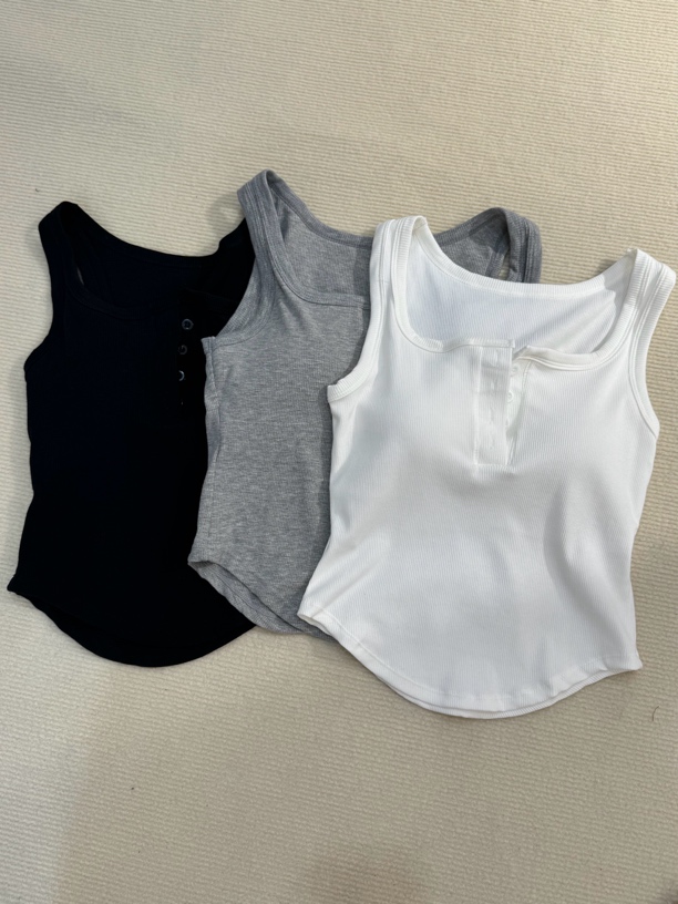 纯色螺纹内搭美背