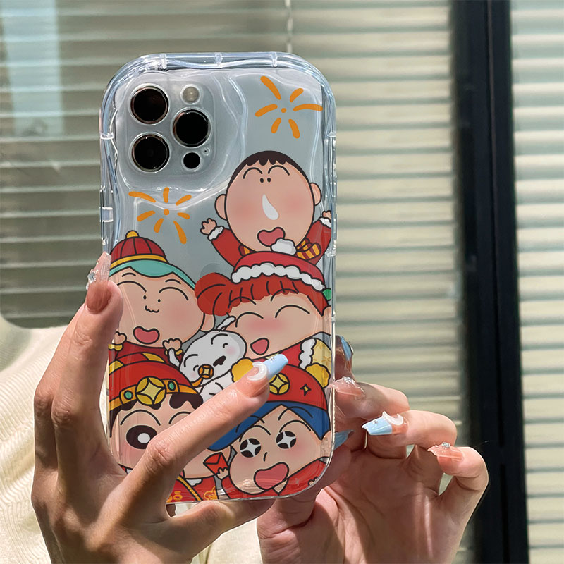 小新拜年苹果15手机壳iPhone14promax新年7/8plus创意13/12/11/xr