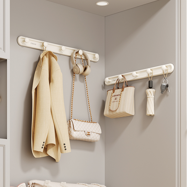 FINECHI 奶油风门后挂钩免打孔厨房卧室墙上强力承重挂衣钩z1系列