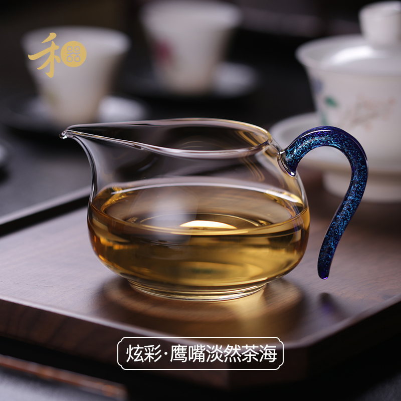 禾器炫彩·彩晶淡然茶海 高硼硅 玻璃公道杯 高端茶器 茶道380ml