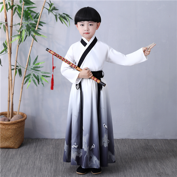 宸夜男童汉服男孩子古风童装中国风古装大侠客演出服走秀摄影飘逸