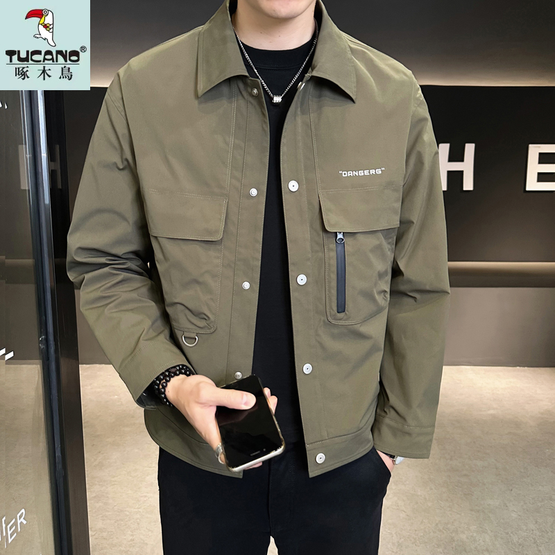 TUCANO/啄木鳥2024秋季新款男士夹克翻领时尚外套帅气潮流上衣男