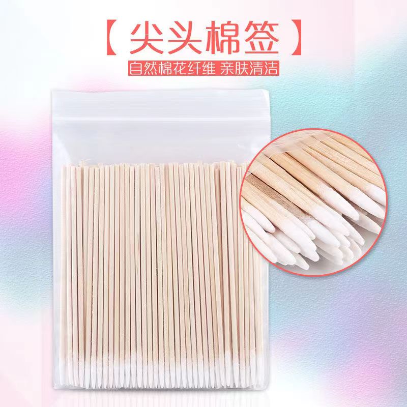 专用棉签涂液棉棒竹棒加长超薄款