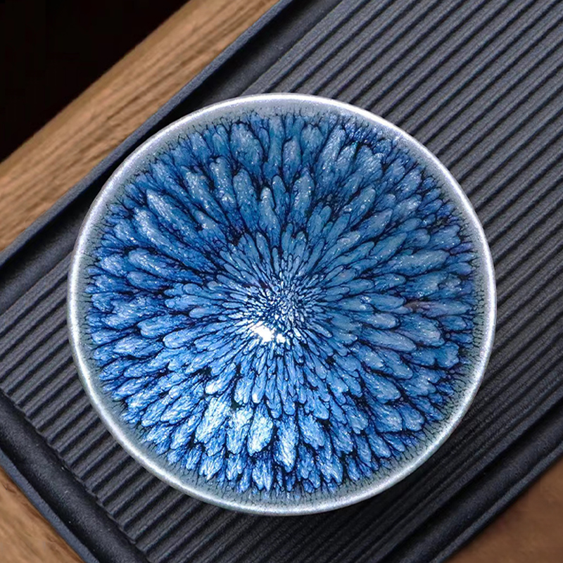 原矿铁胎百花盏建阳建盏茶盏功夫主人杯品茗杯盏杯斗笠茶杯单杯男
