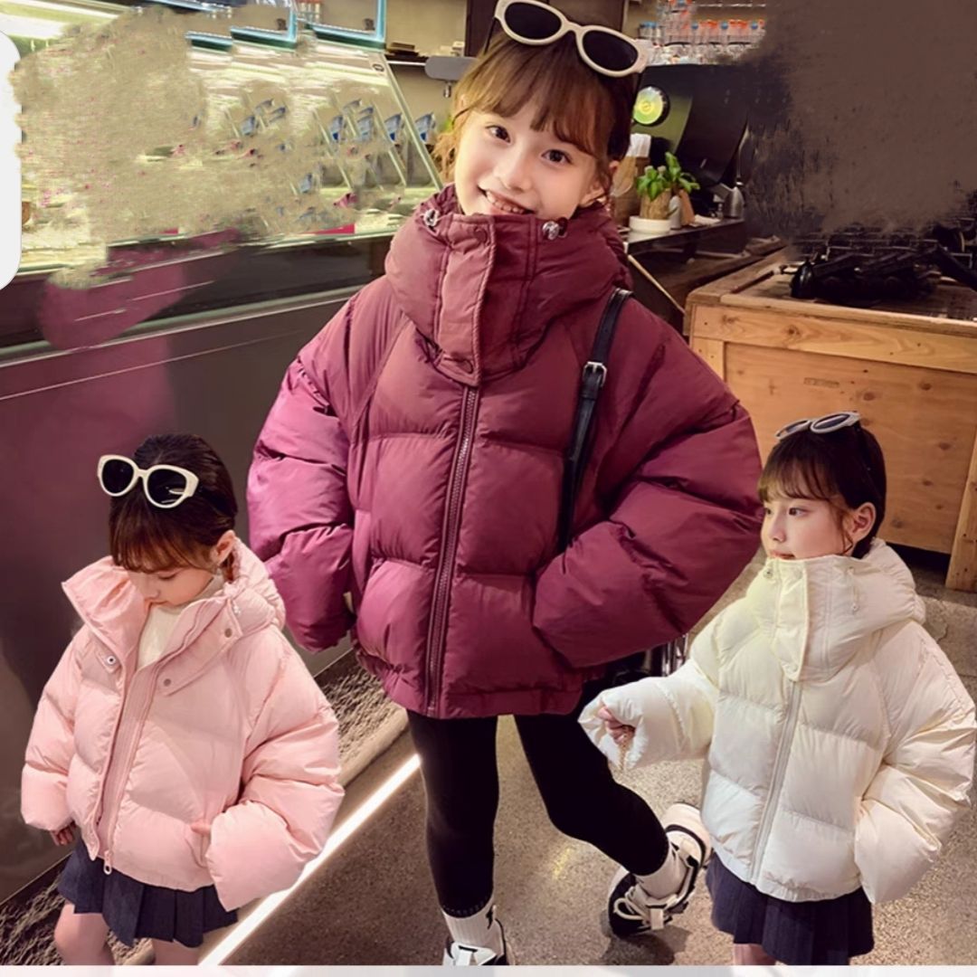 冬季爆款女童棉服2023新款儿童短款棉衣女童加厚面包服秋冬季外套