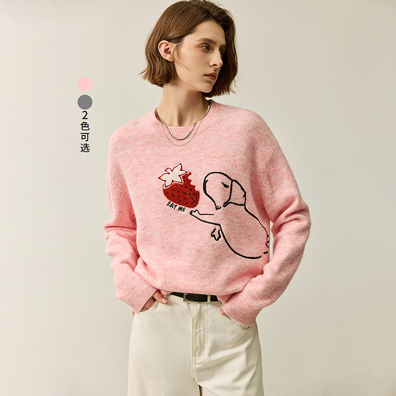 【黄蓉推荐】【卡皮巴拉IP系列】LILY2024毛针织衫124409TK938