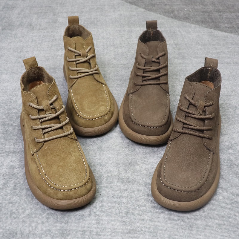 2024新款马丁靴男真皮中帮靴子男头层牛皮时尚百搭男士皮靴秋冬鞋