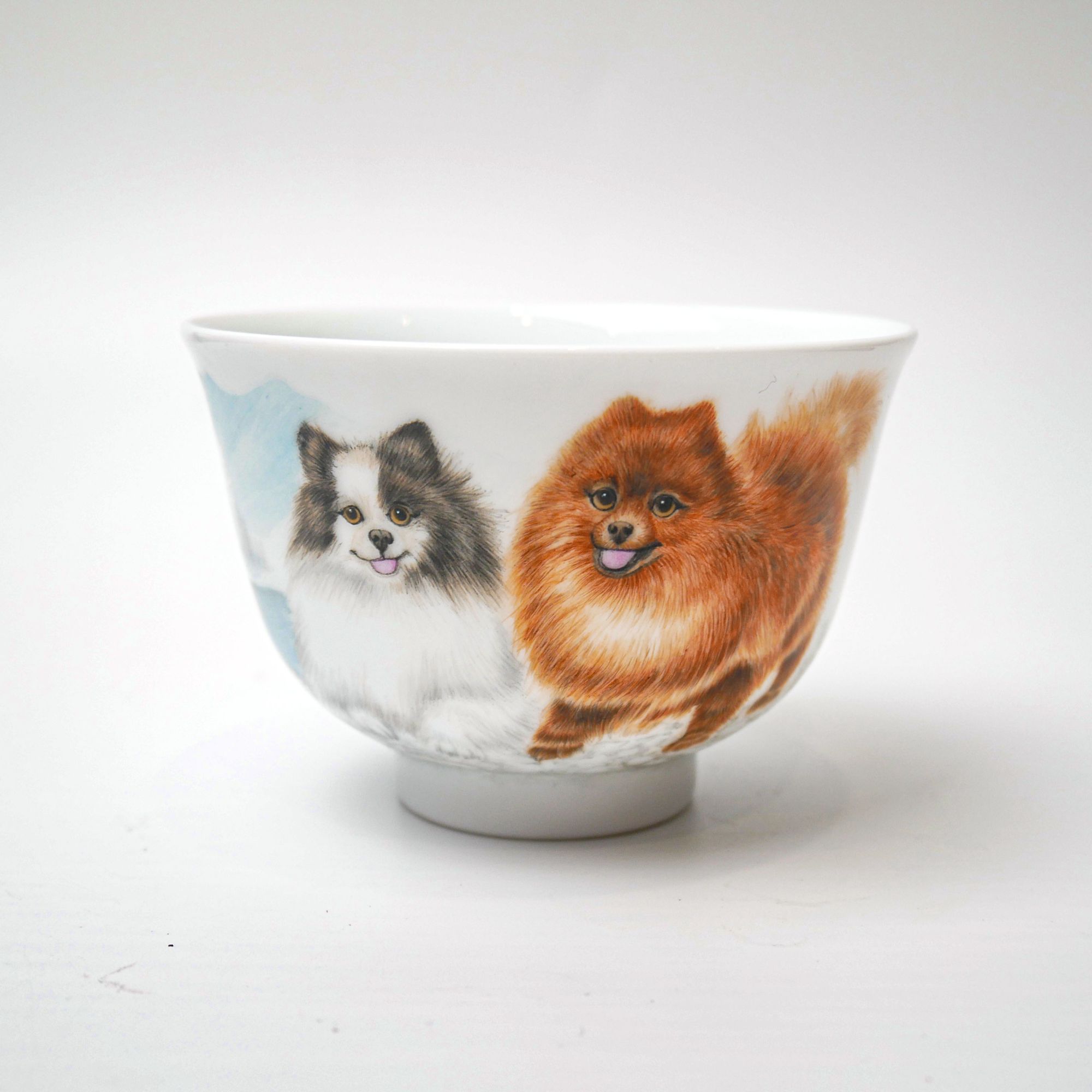 九段烧妙手丹青双动物杯【景德镇全手工茶具123ml】