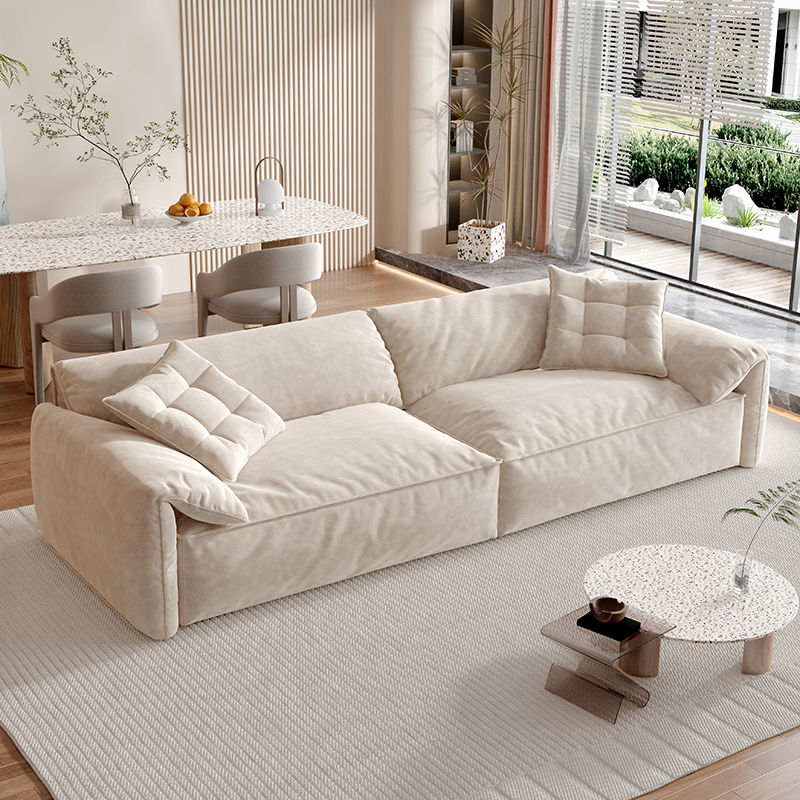 小户型沙发客厅现代双人网红科技布艺直排大象耳朵懒人沙发榻榻米