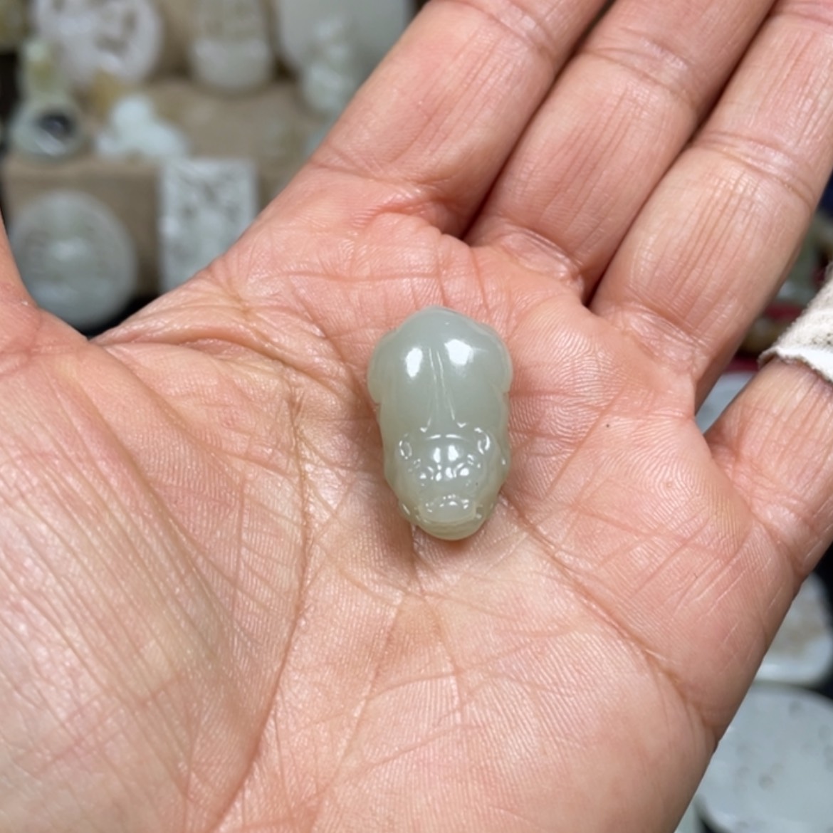 【闪购商品】和田玉挂件未镶嵌铁*删