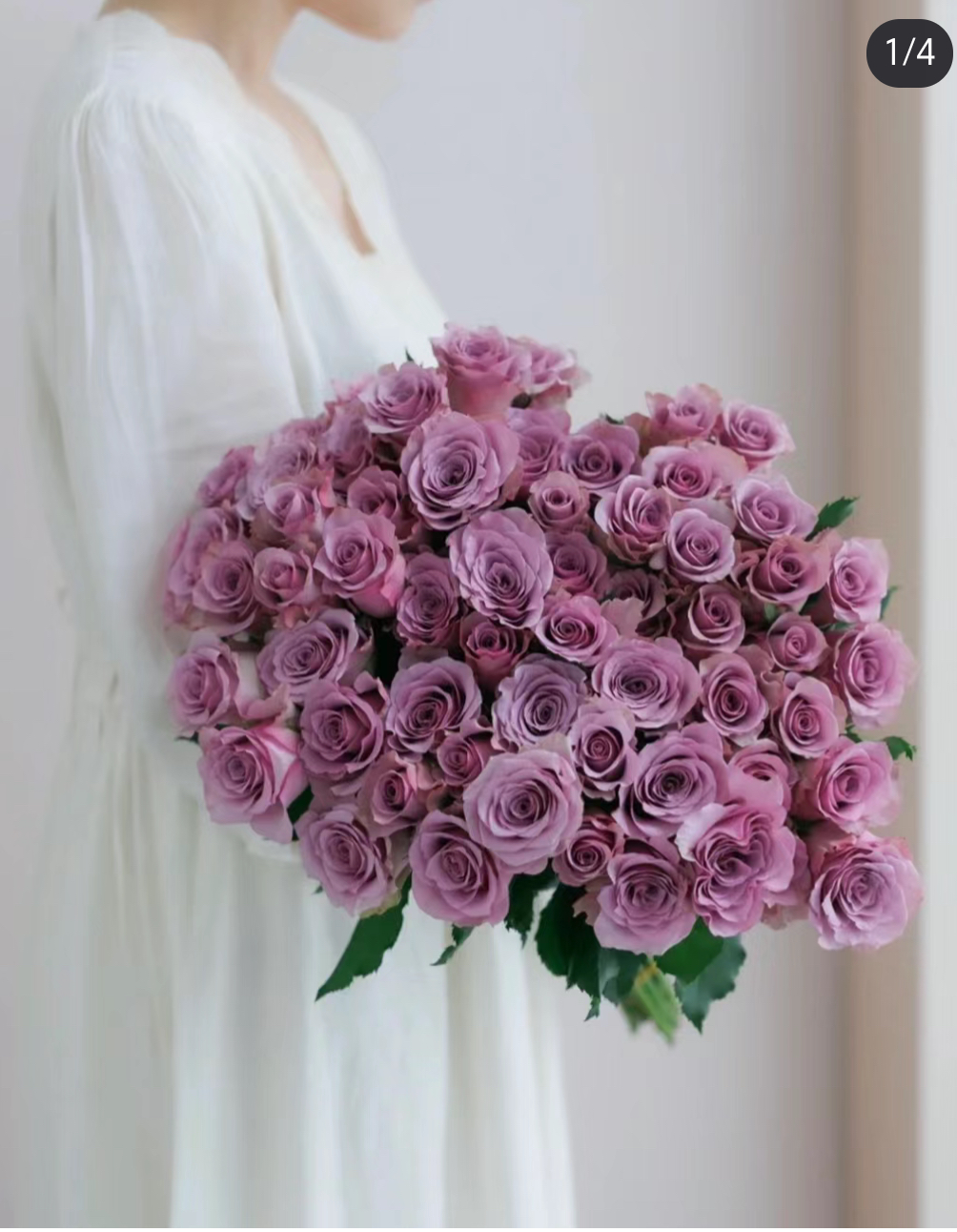 10支紫霞仙子玫瑰 居家办公插花(不含瓶)