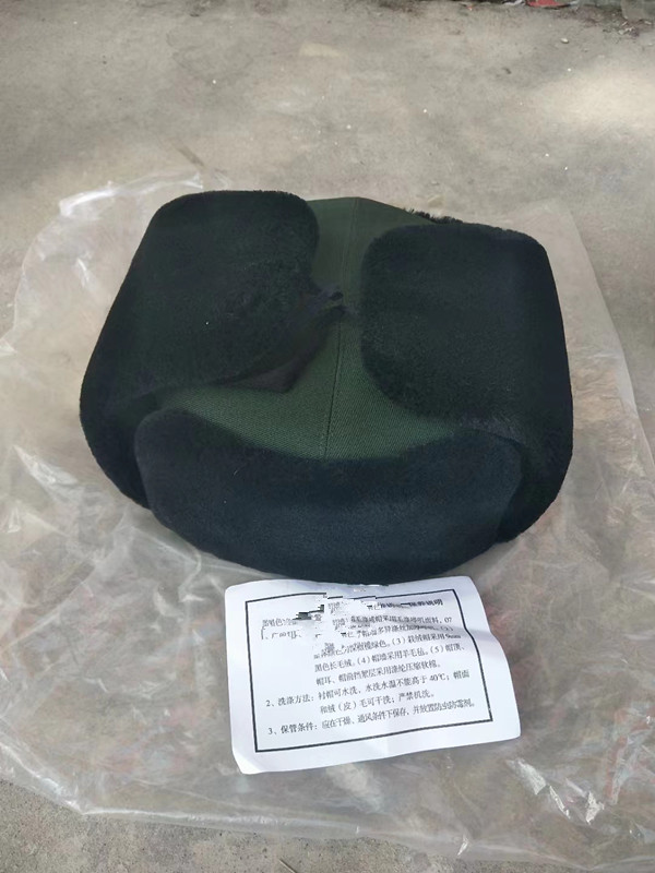 正品橄榄绿棉帽栽绒帽寒区冬季骑行制式温区防寒保暖雷锋帽圆顶