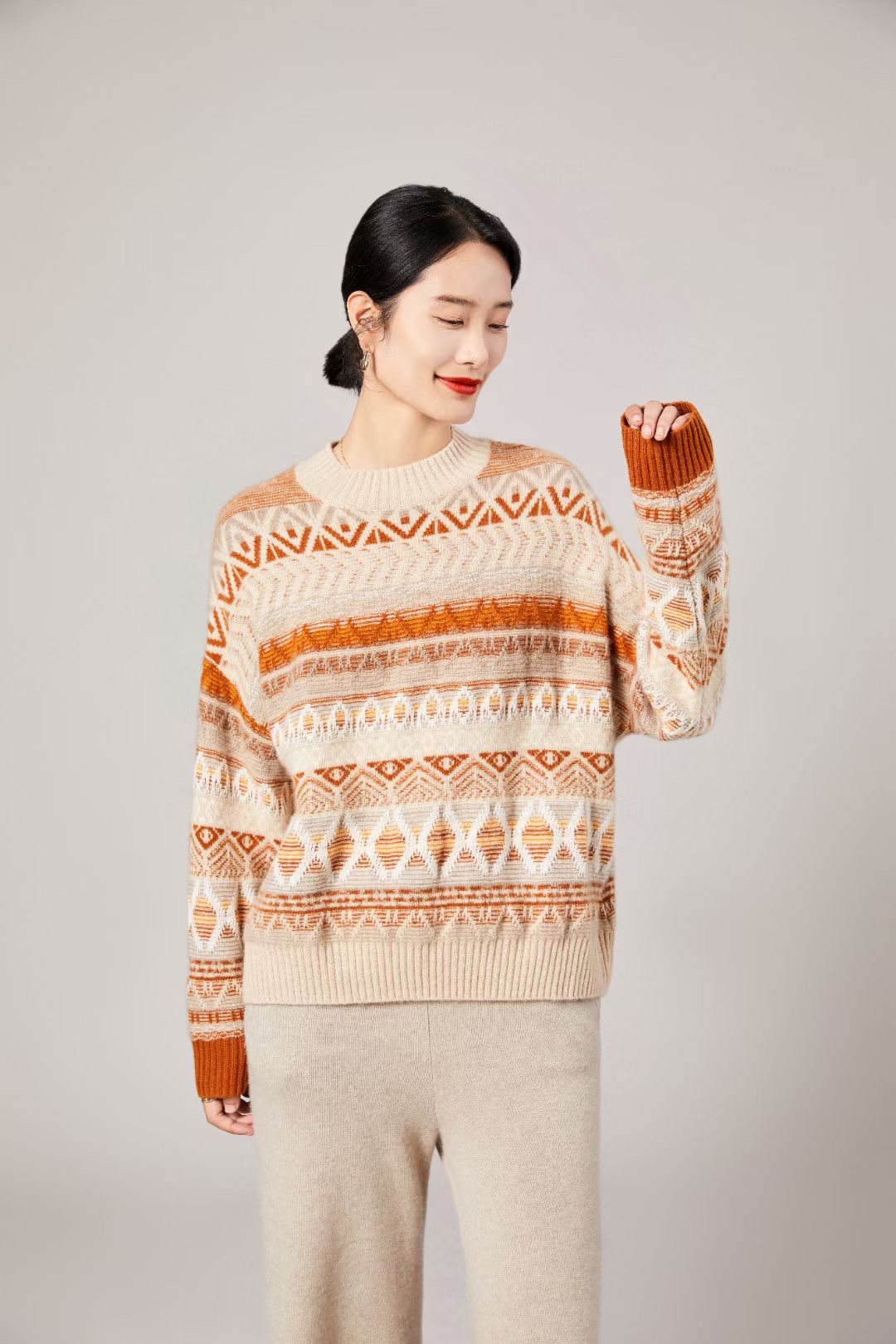 纯羊绒加厚女衫100分纯绒