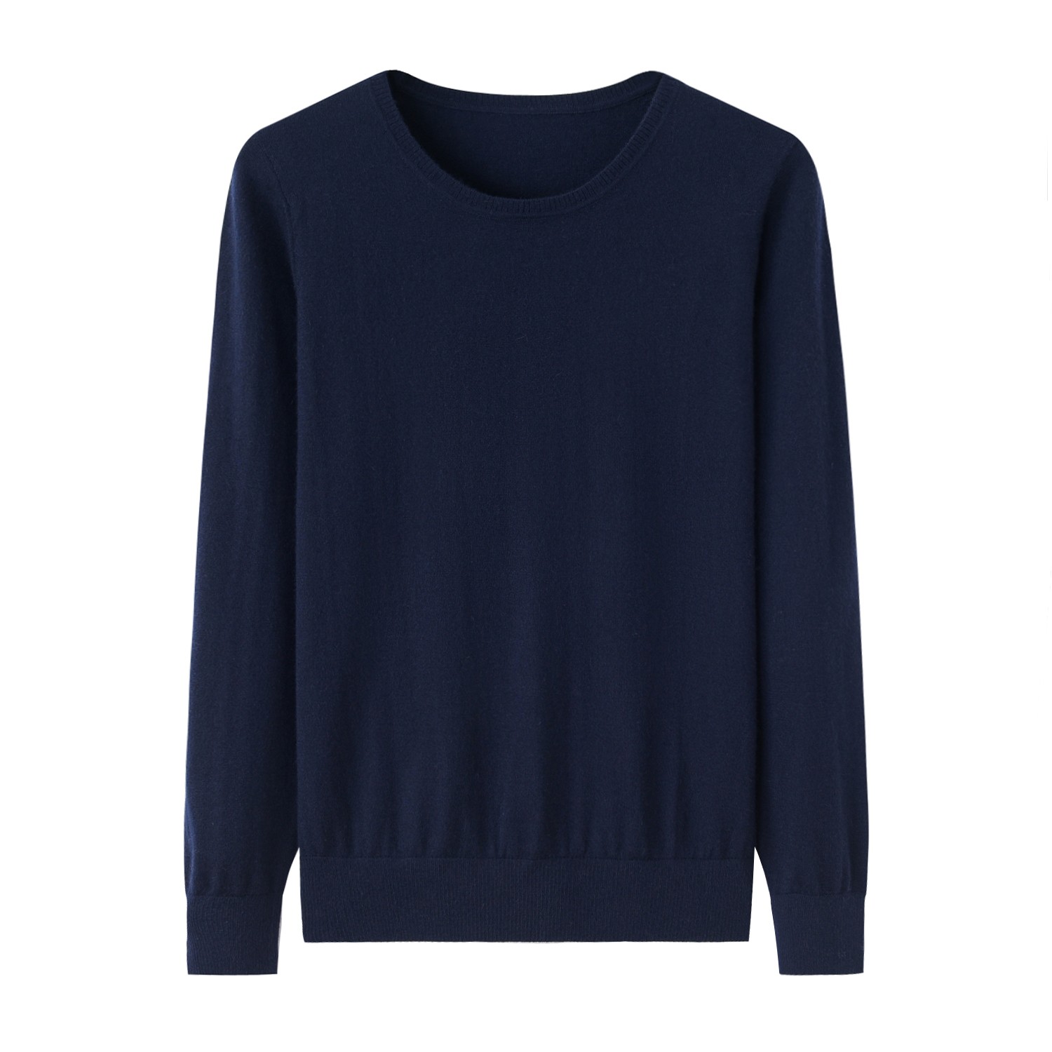 鑫富绒精纺羊绒衫薄款男士圆领长袖