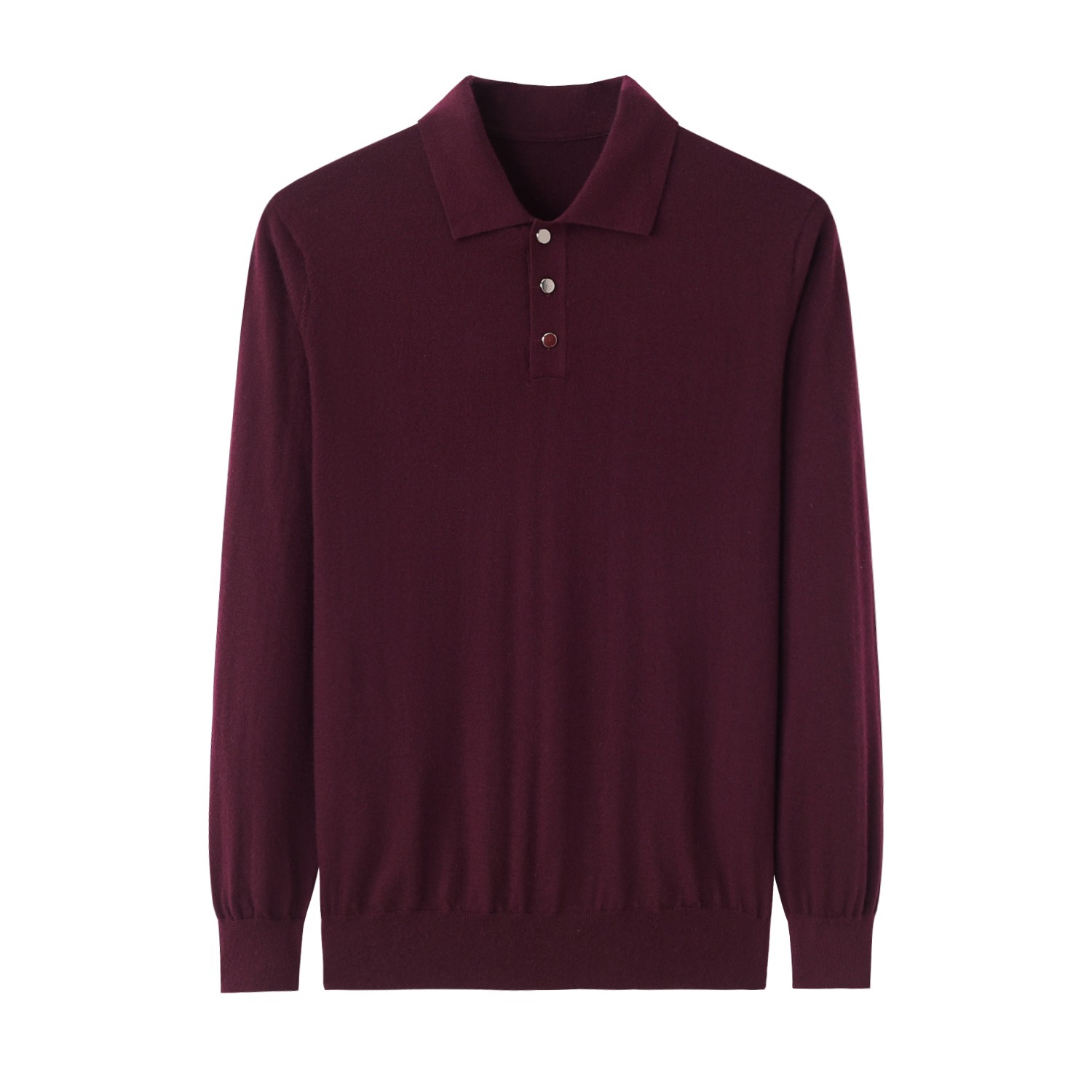 鑫富绒精纺羊绒衫男士薄款翻领长袖