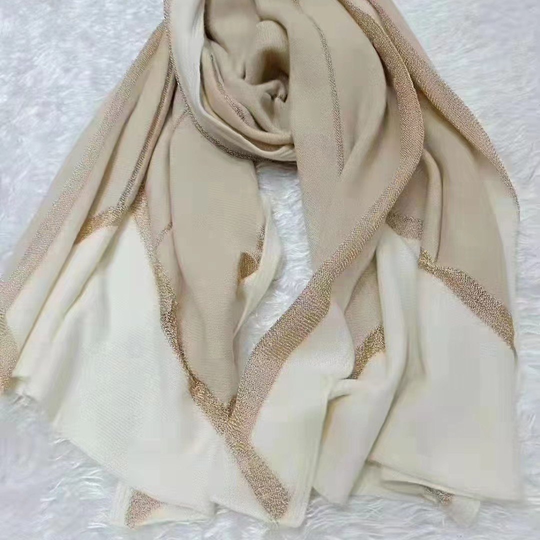 鑫富绒针织羊绒女士大披肩长款冬季180*70cm轻奢白色秋冬保暖