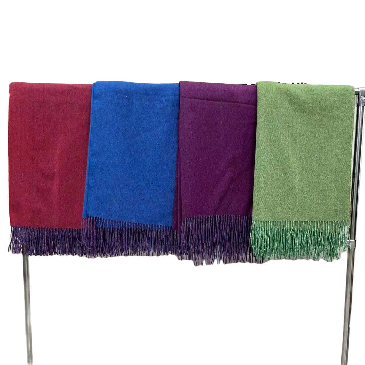 210*140cm内蒙古羊羔毛拼色纯色多彩披毯简单大气休闲必备佳品