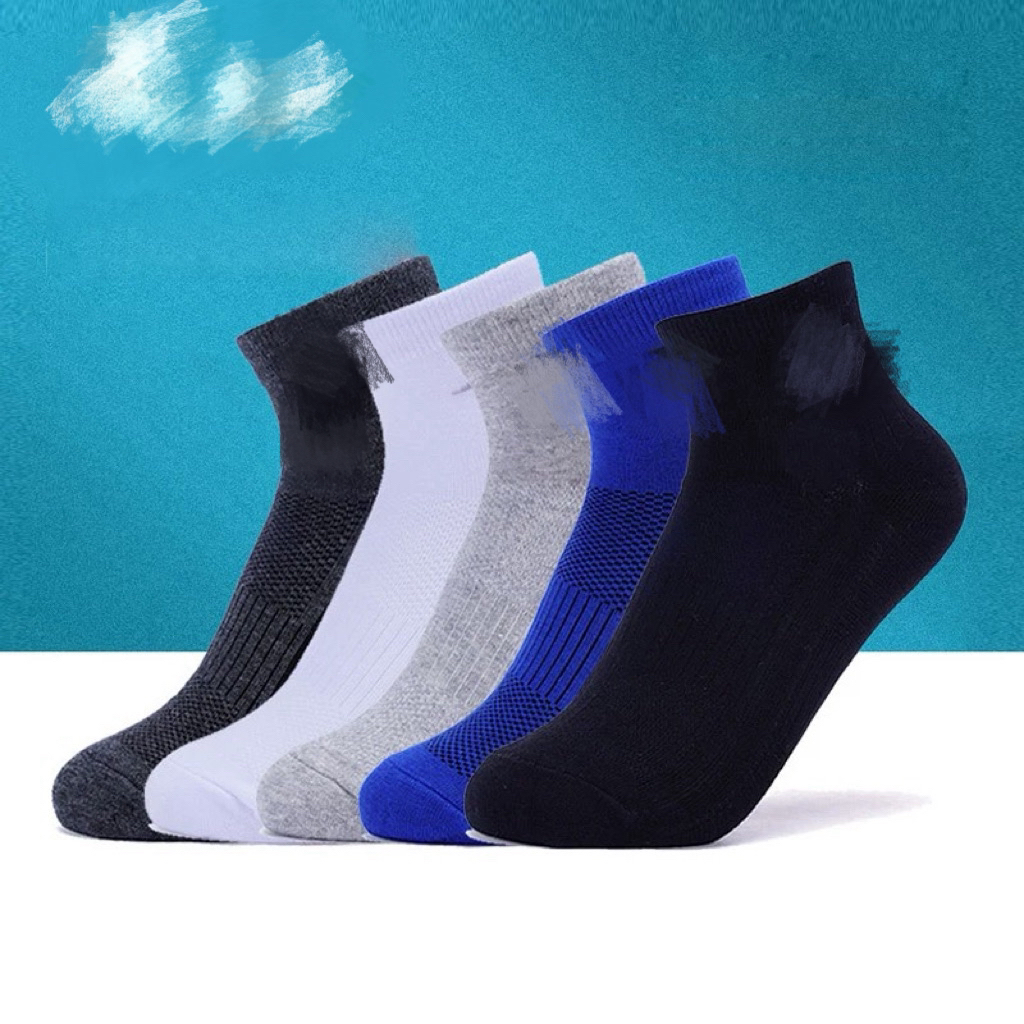 随机发某步男女全棉袜3双装透气跑步袜吸汗短筒