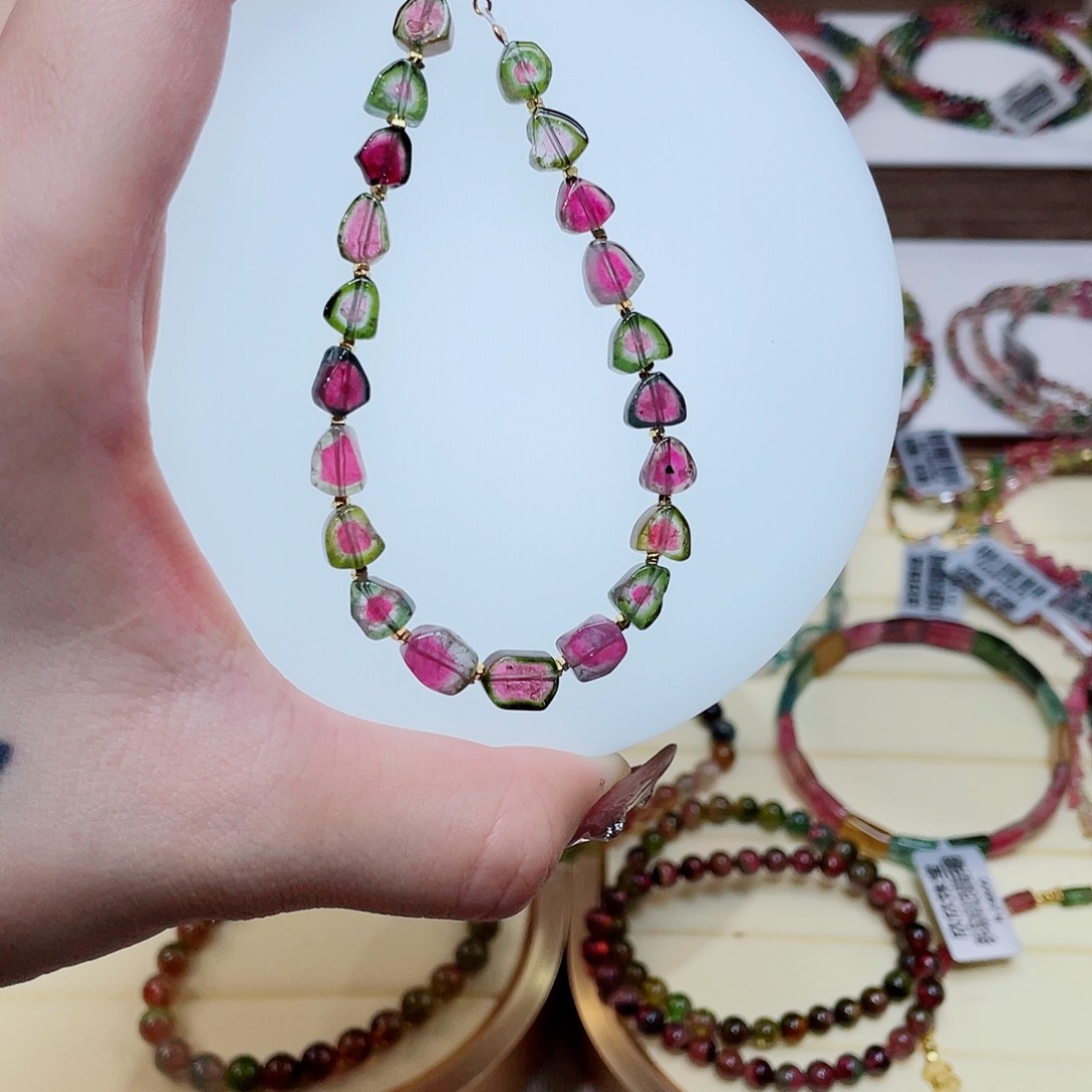 碧玺手链未镶嵌多样性发一条