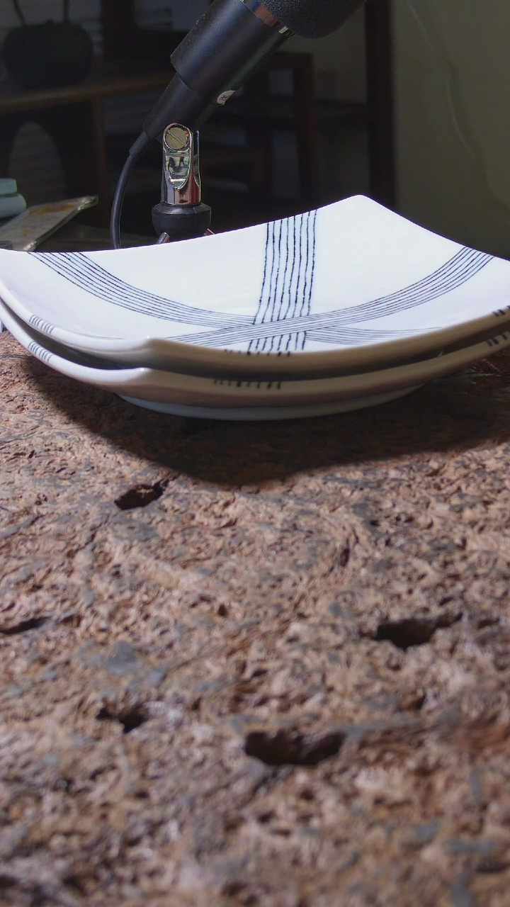 【闪购商品】陶瓷盘条纹方盘一对儿19*2.5KSITSQP