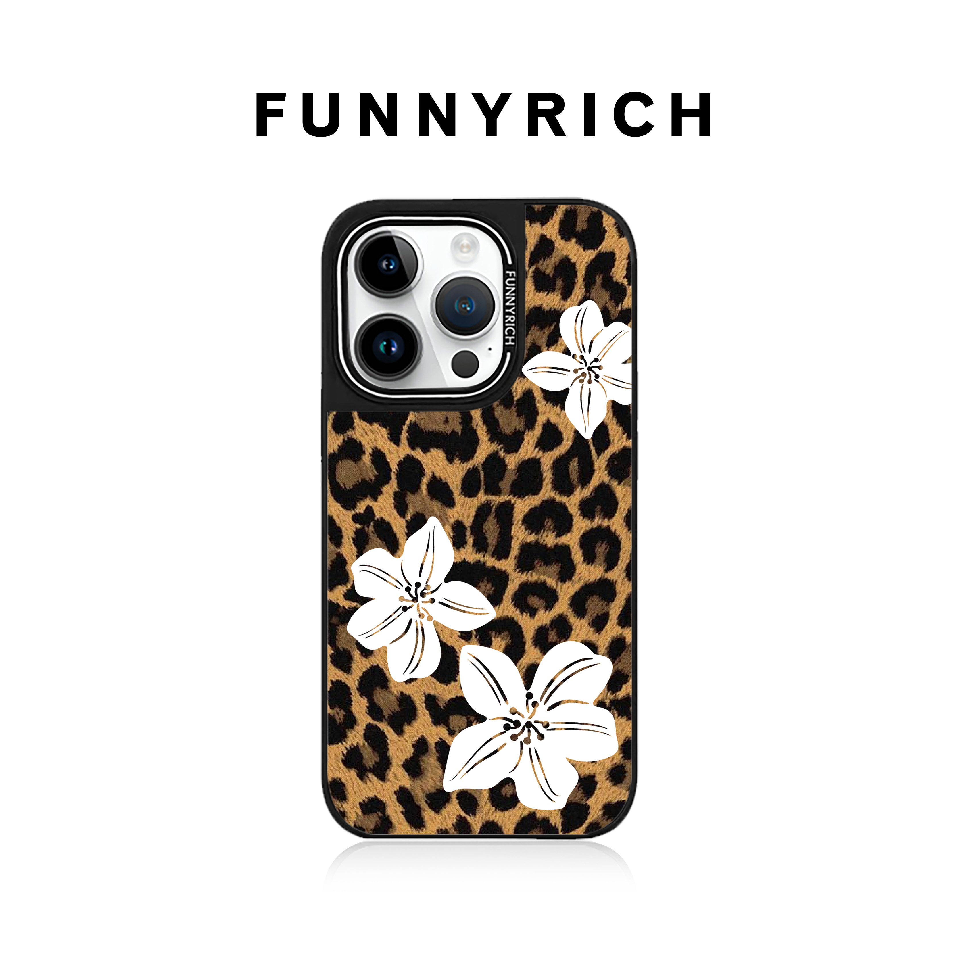 FUNNYRICH豹花狂想适用iPhone16ProMax手机壳苹果15/14新款磁吸女