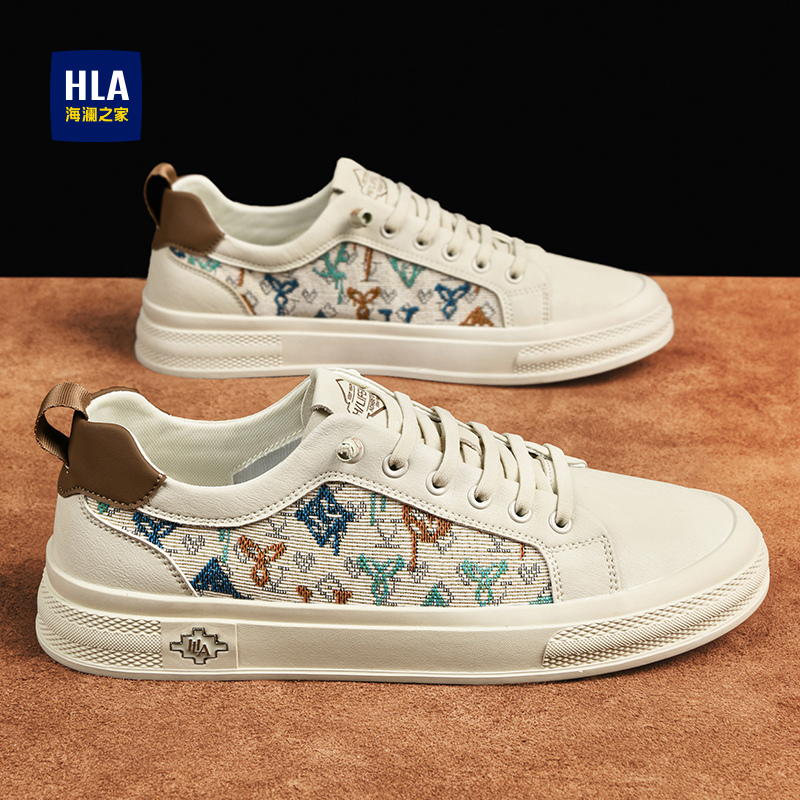 海澜之家国潮时尚百搭男鞋春季透气低帮简约风户外休闲运动帆布鞋商品图