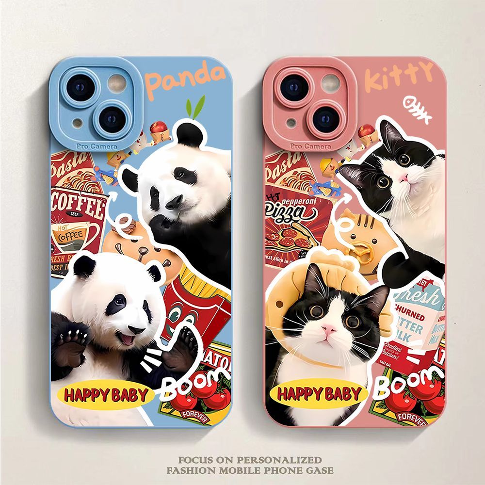 菲林壳苹果手机壳软硅胶全包防摔熊猫透明15iPhone14Pr新材质