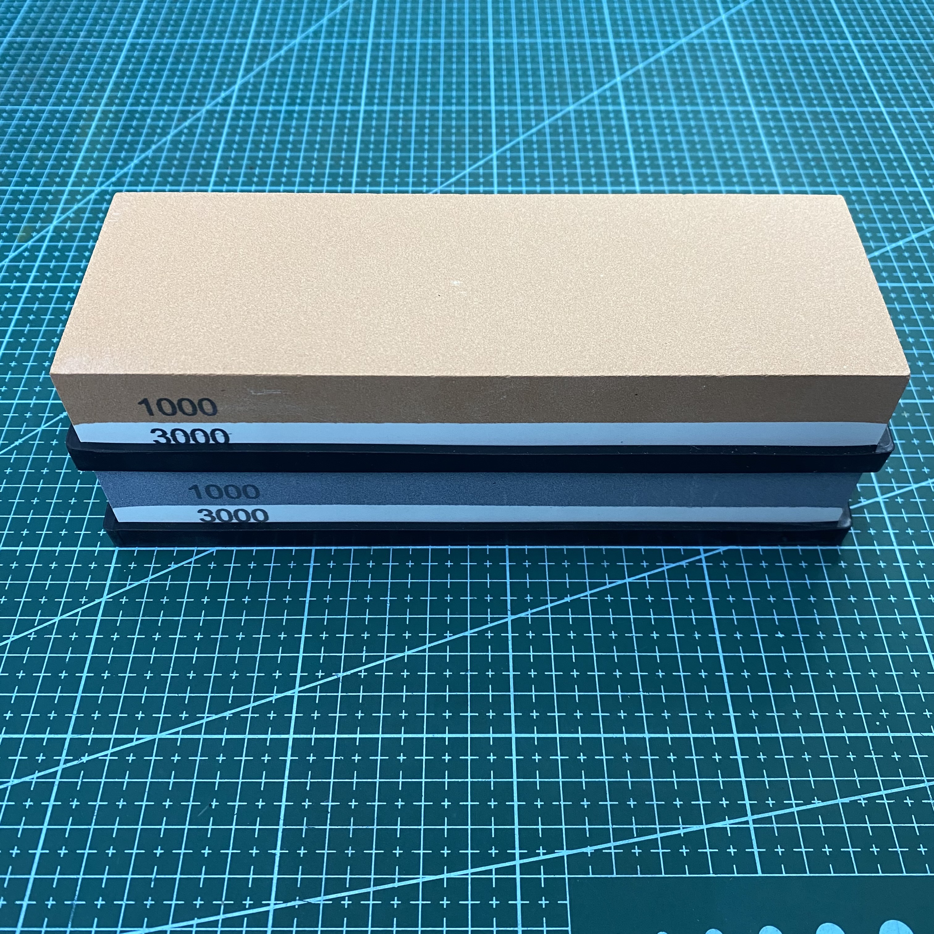 双面白刚玉磨刀石1000目+3000目 软钢硬钢通吃 极速下铁 家用磨刀