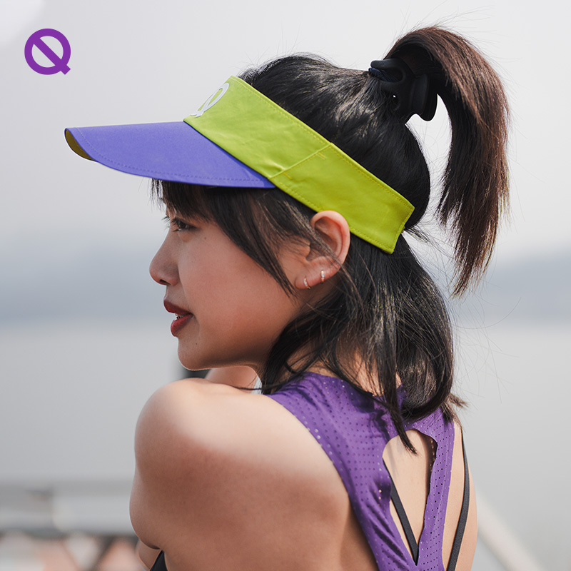 轻功拼色空顶帽跑步遮阳透气户外运动帽子马拉松跑步帽