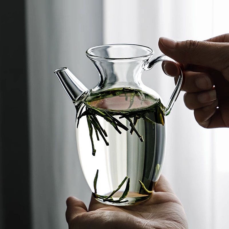 茶壶日式小枣分茶执壶耐热茶具泡绿茶器透明小号醒酒壶玻璃壶单壶