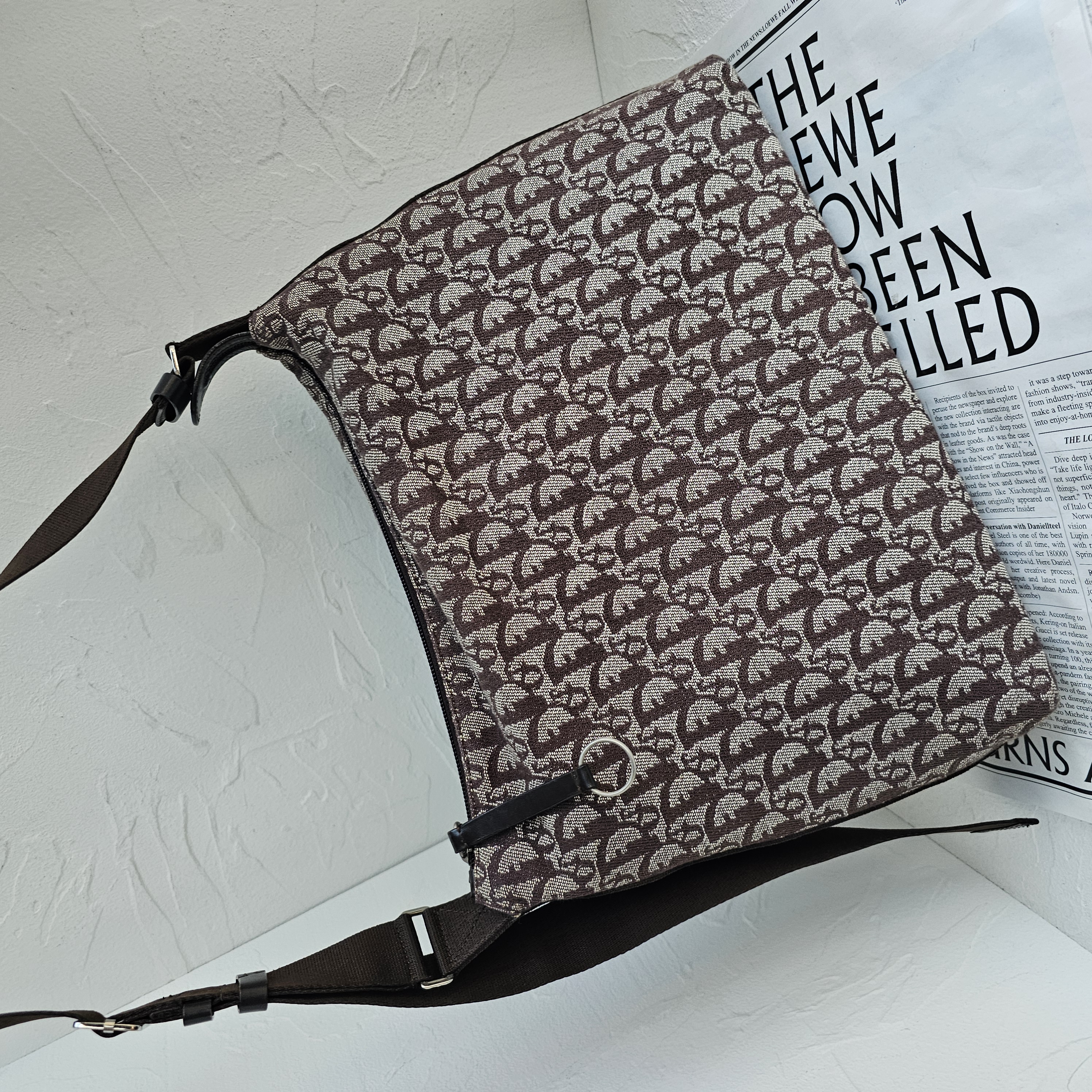 95新/Dior迪奥棕色老花流浪单肩斜挎包/GG/10137372