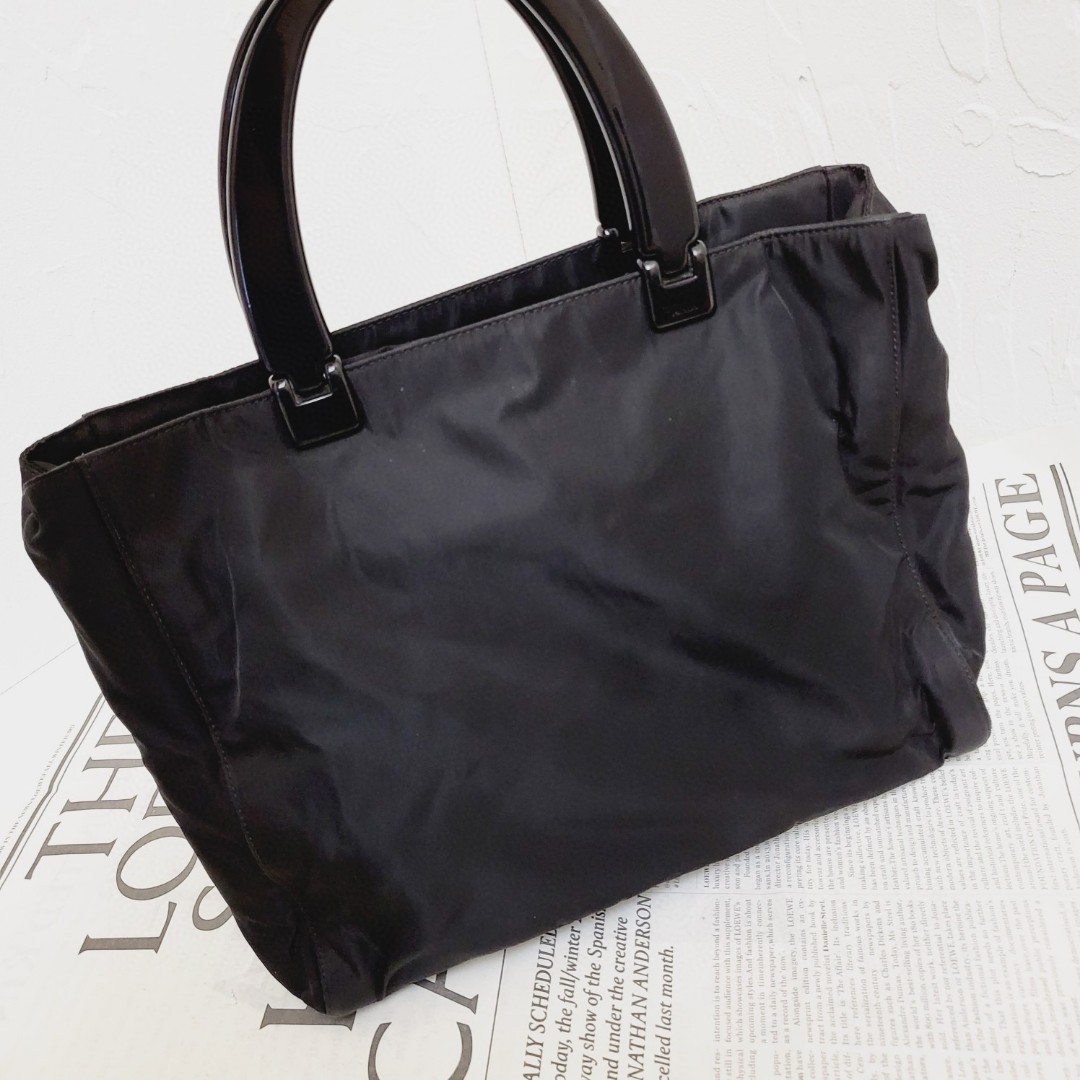95新 Prada/普拉达 Prada尼龙亚克力手柄手提包/GG/6088748