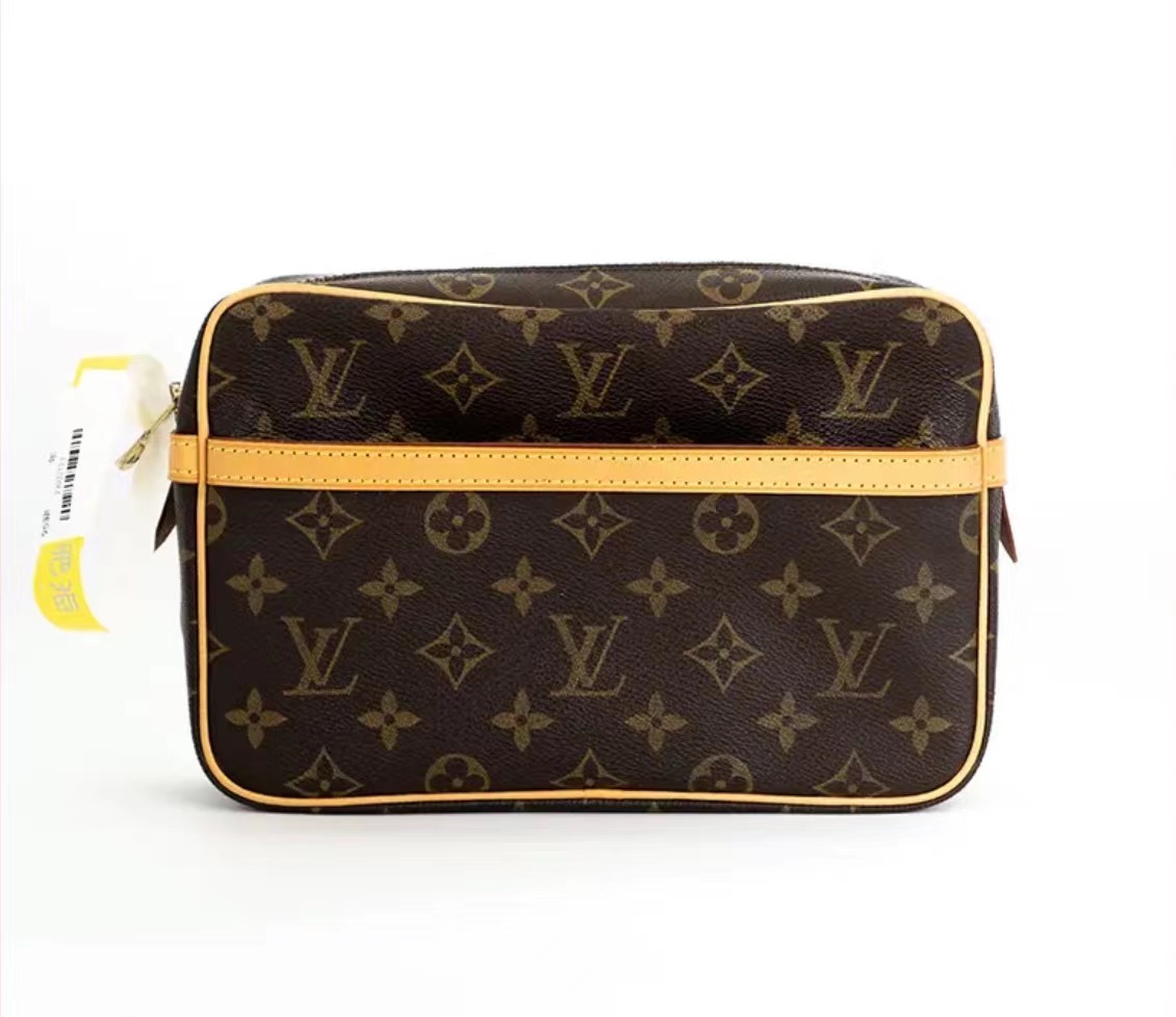 95新 LouisVuitton/路易威登 lv相机包23记者包肩背包老花相机包.