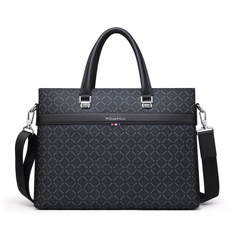 英皇保罗手提包商务男士包包斜挎单肩包男包休闲公文包横款电脑包